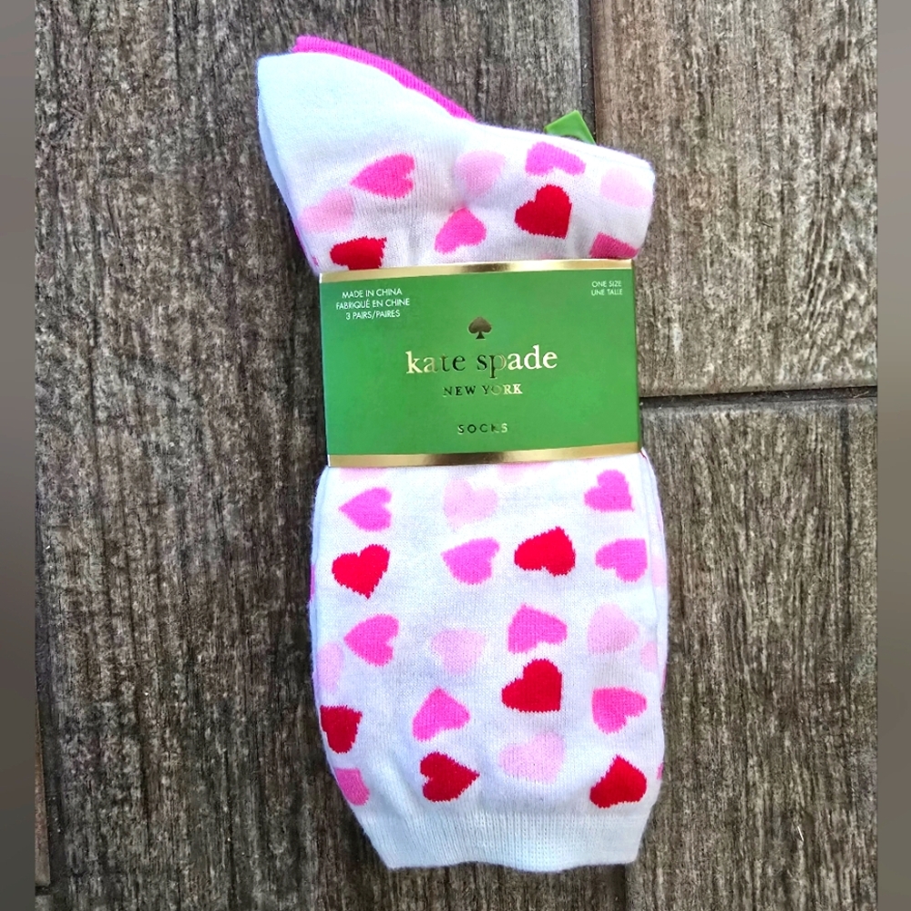 Kate Spade Heart Pattern Socks